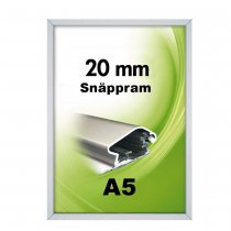 Snäppram A5 20 mm medium profil - Silver